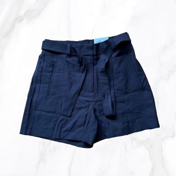 NWT! Nine West High Rise Belted Short Size XS Small in Black - Picture 3 of 8